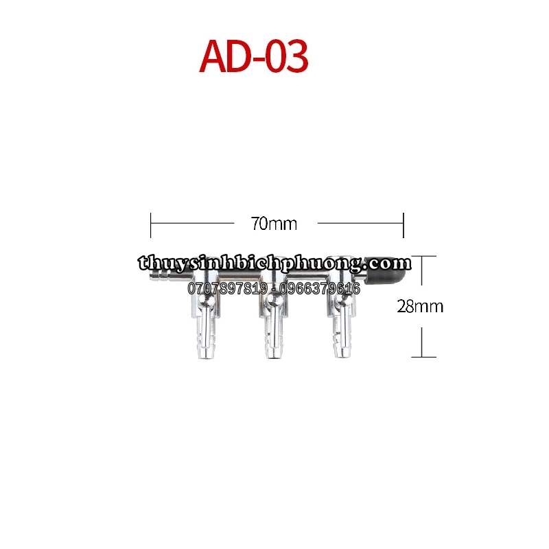 VAN CHIA OXY INOX CÓ KHÓA ĐIỀU TIẾT OXY PHI 4-5-6