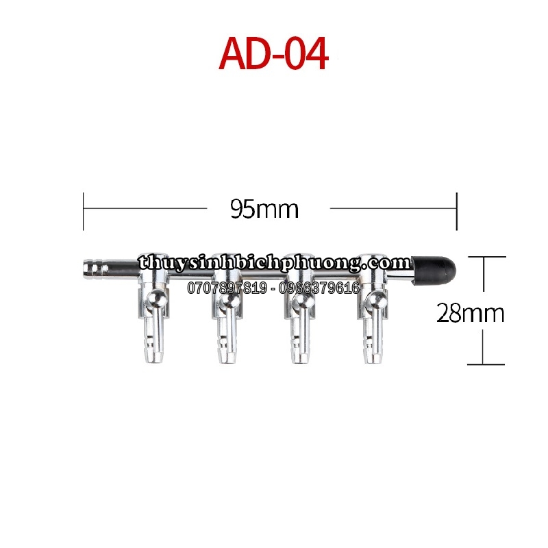 VAN CHIA OXY INOX CÓ KHÓA ĐIỀU TIẾT OXY PHI 4-5-6