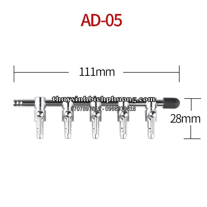 VAN CHIA OXY INOX CÓ KHÓA ĐIỀU TIẾT OXY PHI 4-5-6