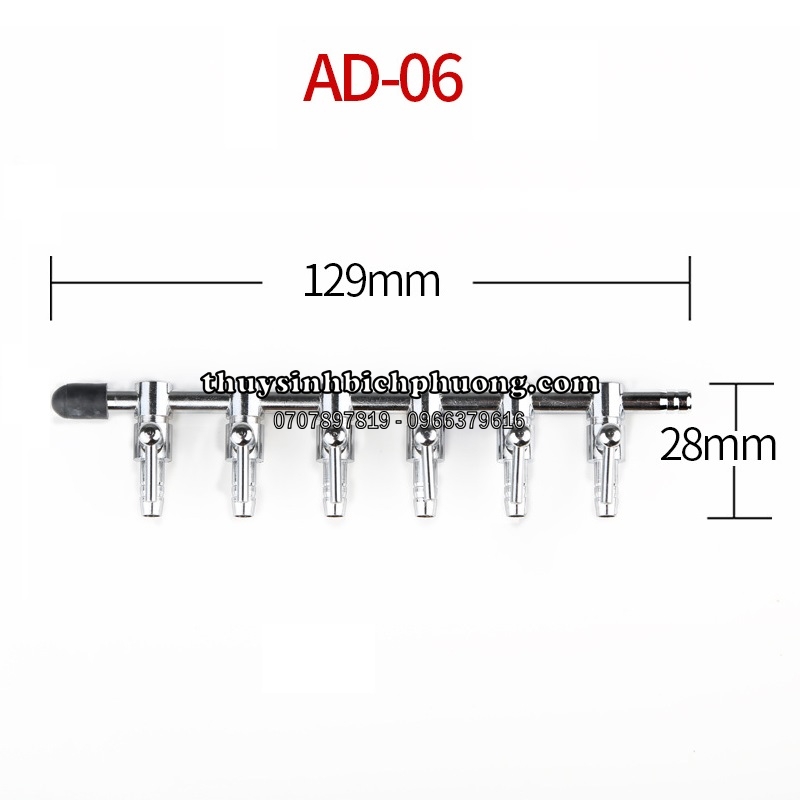 VAN CHIA OXY INOX CÓ KHÓA ĐIỀU TIẾT OXY PHI 4-5-6