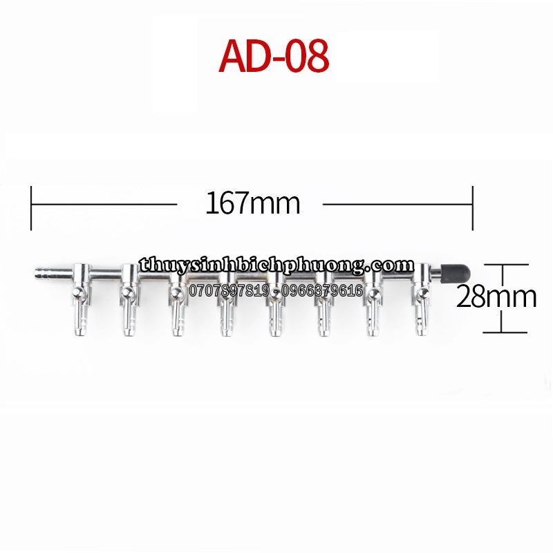 VAN CHIA OXY INOX CÓ KHÓA ĐIỀU TIẾT OXY PHI 4-5-6