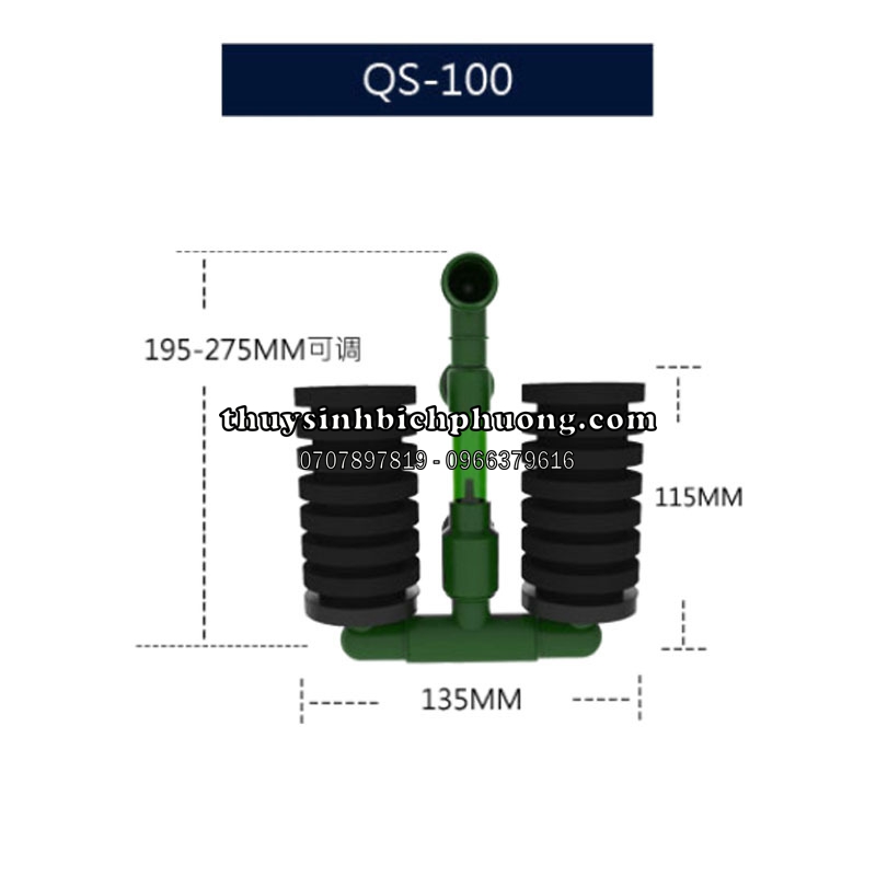 LỌC VI SINH BIO ĐÔI QANVEE SPONGE FILTER