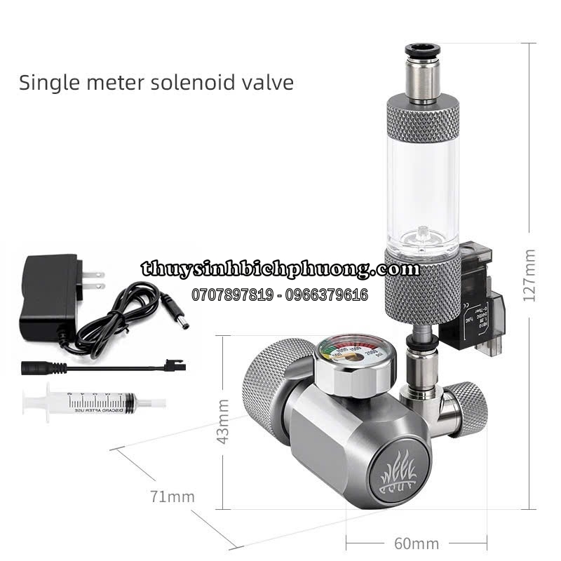 VAN ĐIỆN CO2 WEEK AQUA 1 ĐỒNG HỒ - SINGLE METER SOLENOID VALVE