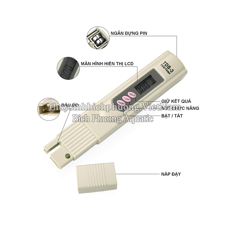 BÚT ĐO TDS-3 - TDS/STEMP KIỂM TRA CHẤT LƯỢNG NƯỚC & NHIỆT ĐỘ NƯỚC