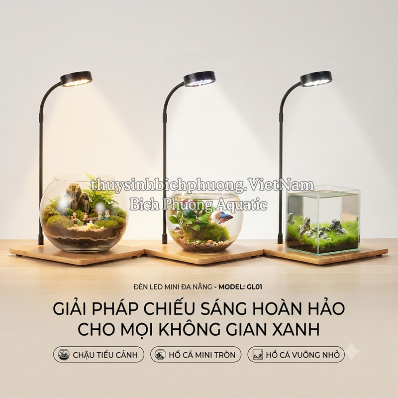 ĐÈN LED MINI ĐẾ GỖ 3W, 5W, 7W, 9W