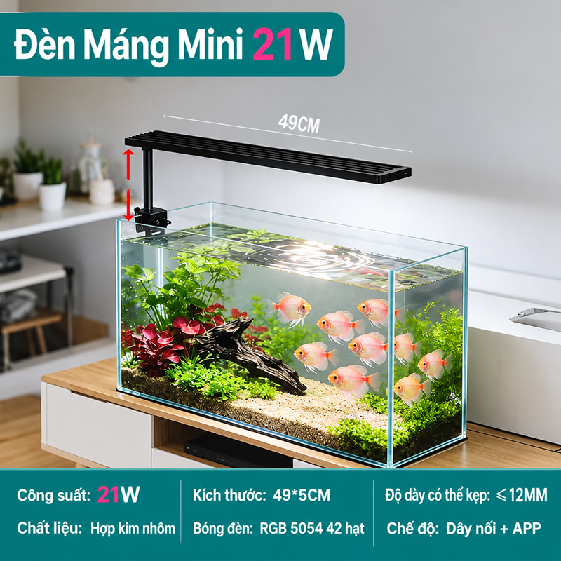 GEBO RGB SMART LED AQUARIUM LIGHT  -  ĐÈN LED KẸP BỂ CÁ THÔNG MINH