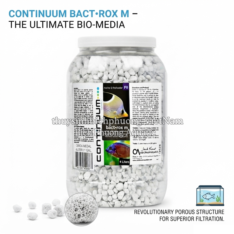 CONTINUUM AQUATICS BACT•ROX LARGE (SIZE M) HỘP 4L - VẬT LIỆU LỌC CAO CẤP