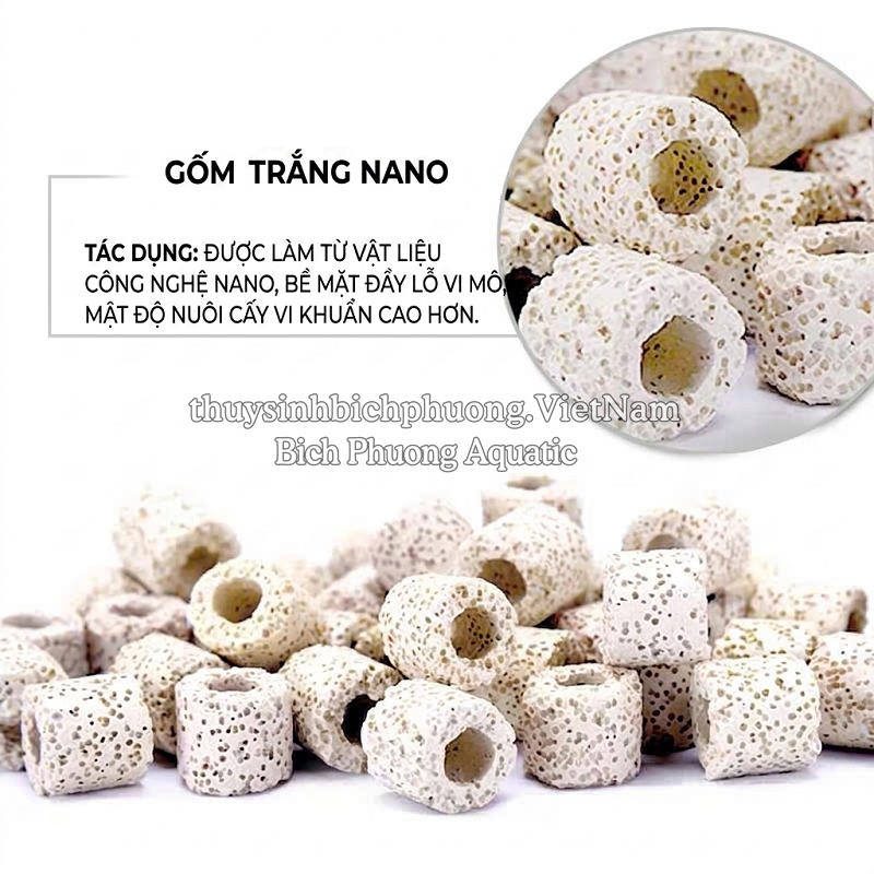 SỨ NHẪN TRẮNG LỖ - VẬT LIỆU LỌC XỬ LÝ NƯỚC