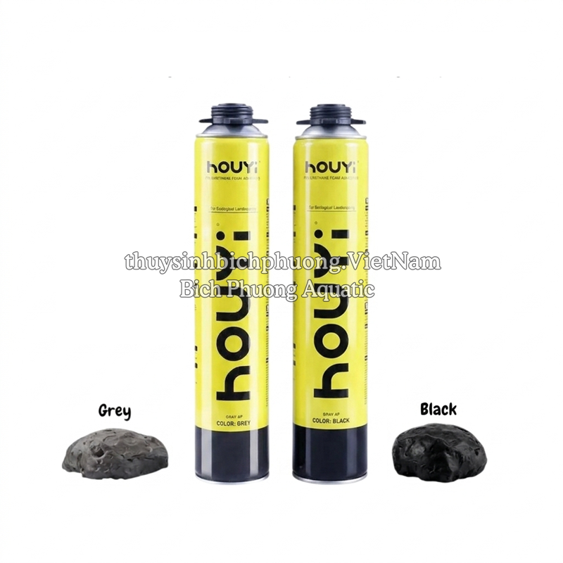 FOAM HOUYI TẠO BACKGROUND GIẢ ĐÁ MÀU XÁM ĐEN & ĐEN