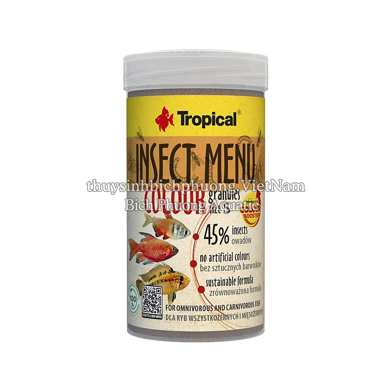 INSECT MENU COLOUR GRANULES SIZE S – THỨC ĂN HẠT TĂNG MÀU CHO CÁ CẢNH