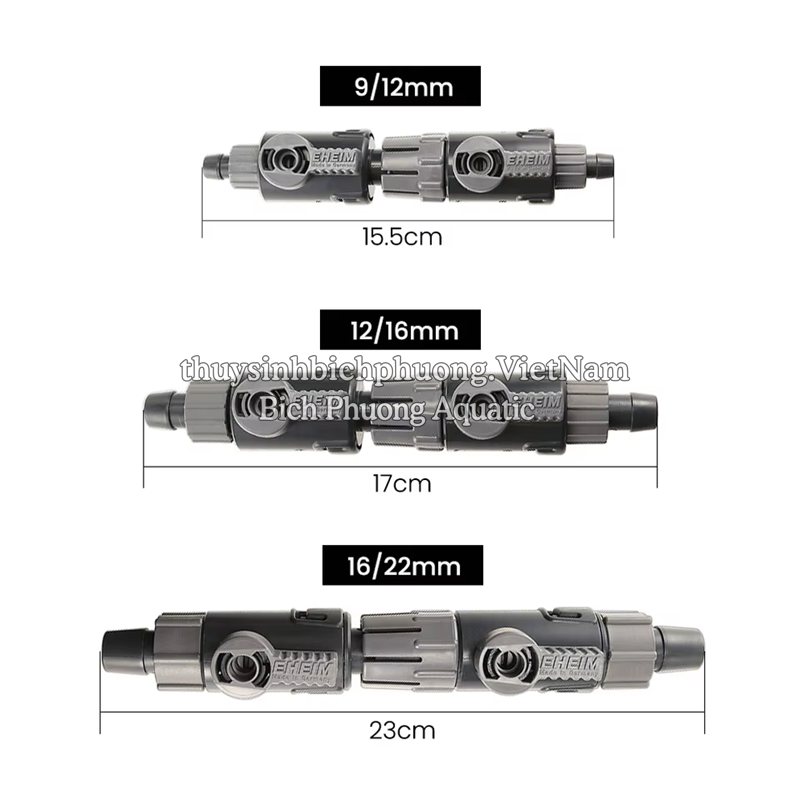 EHEIM DOUBLE TAP VALVE WITH QUICK (9MM, 12MM, 16MM) - VAN KHÓA ĐÔI NGẮT NƯỚC NHANH