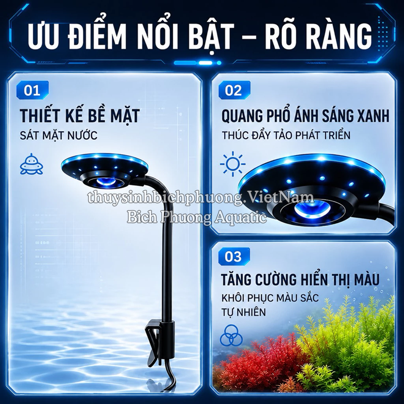 KAOKUI UFO MINI 5W - ĐÈN LED KẸP SIÊU SÁNG