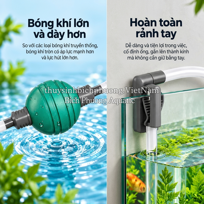 BỘ HÚT CẶN & THAY NƯỚC HỒ CÁ MINI ĐA NĂNG
