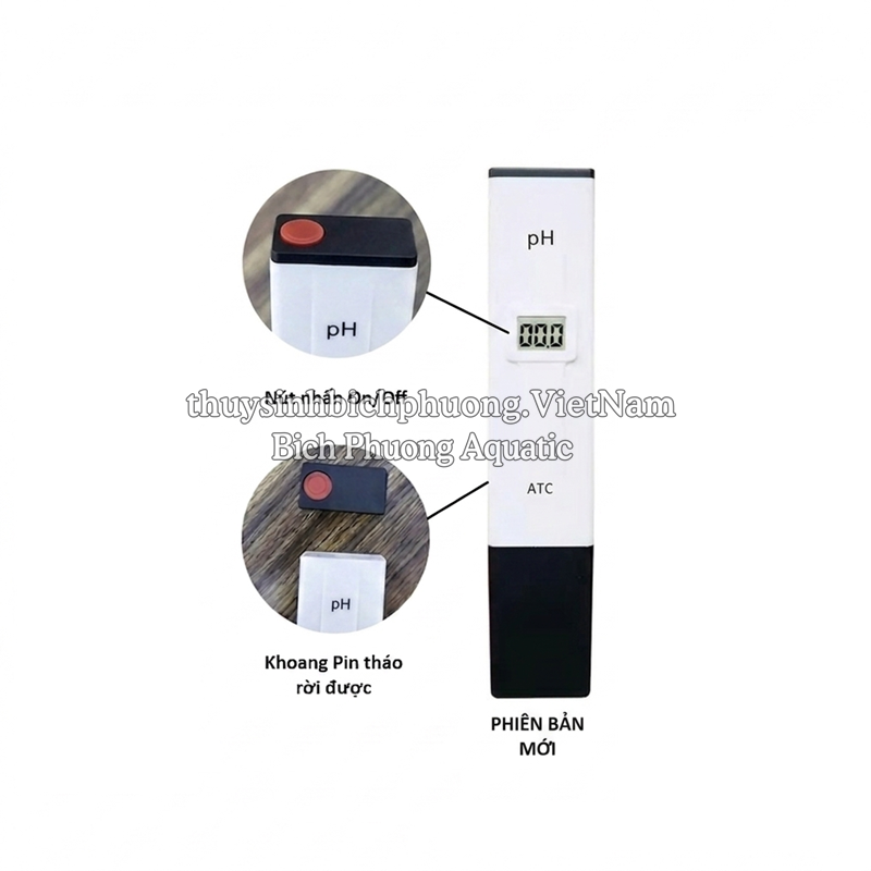 BÚT ĐO PH NƯỚC ATC THẾ HỆ MỚI (MÀU TRẮNG ĐEN) – THIẾT KẾ NÂNG CẤP, ĐO SIÊU NHANH, CHÍNH XÁC VƯỢT TRỘI
