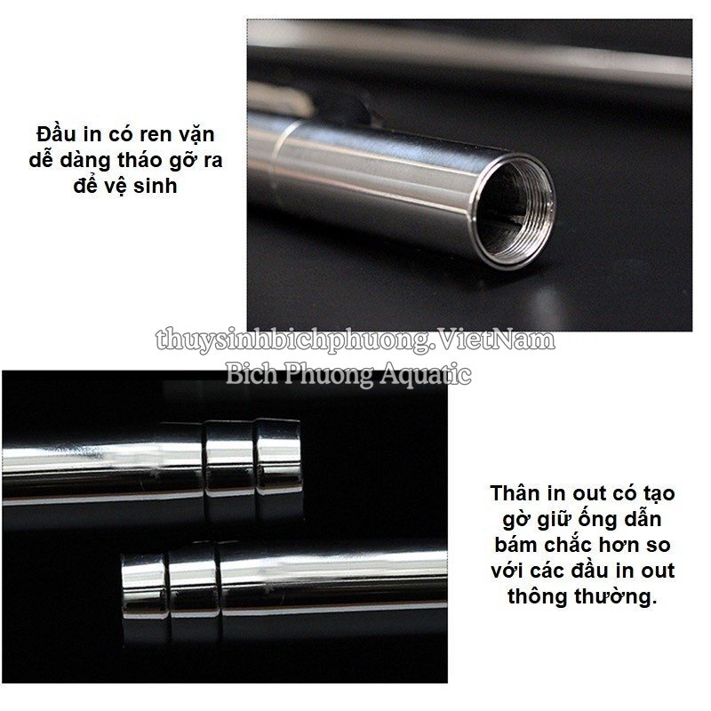 IN OUT INOX OUT XOAY MUFAN CÓ LỌC VÁNG