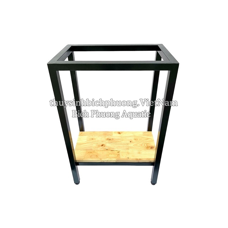 CHÂN ĐỂ HỒ CÁ - KỆ SẮT 2 TẦNG 1 MẶT GỖ