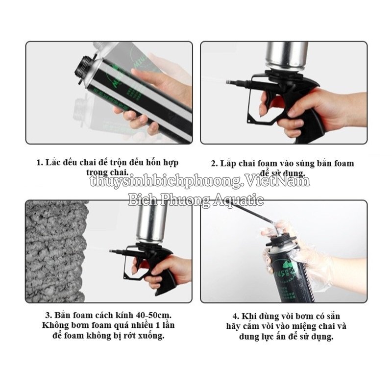 FOAM MIUS TẠO BACKGROUND GIẢ ĐÁ MÀU XÁM ĐEN