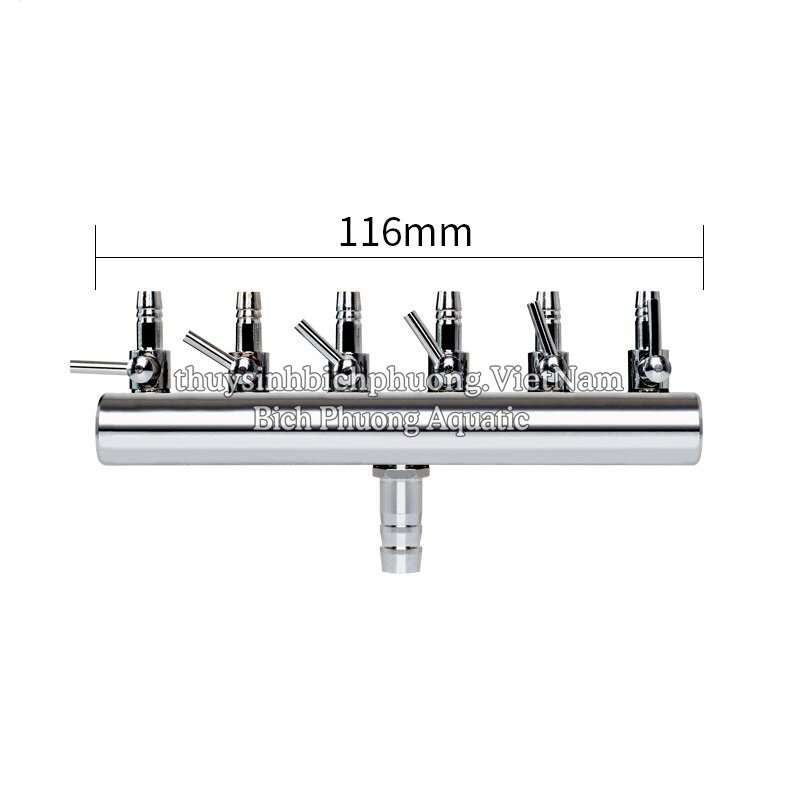 VAN CHIA OXY INOX CÓ KHÓA ĐIỀU TIẾT OXY PHI 8 - VAN CHIA 2, 4, 6, 8, 10, 12