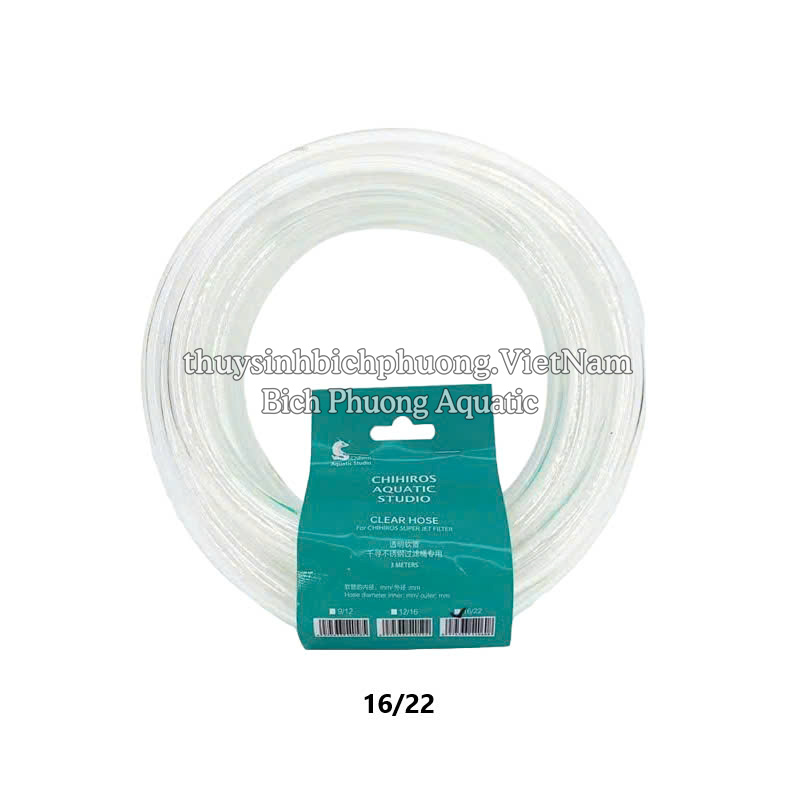 ỐNG NƯỚC CHỐNG GẬP CHIHIROS FI 9/12/16 TRONG SUỐT