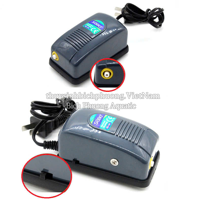 SOBO SB-108 | 248 | 348 | 648 – MÁY BƠM SỦI TẠO OXY CHO HỒ CÁ THỦY SINH (TẶNG DÂY + SỦI)