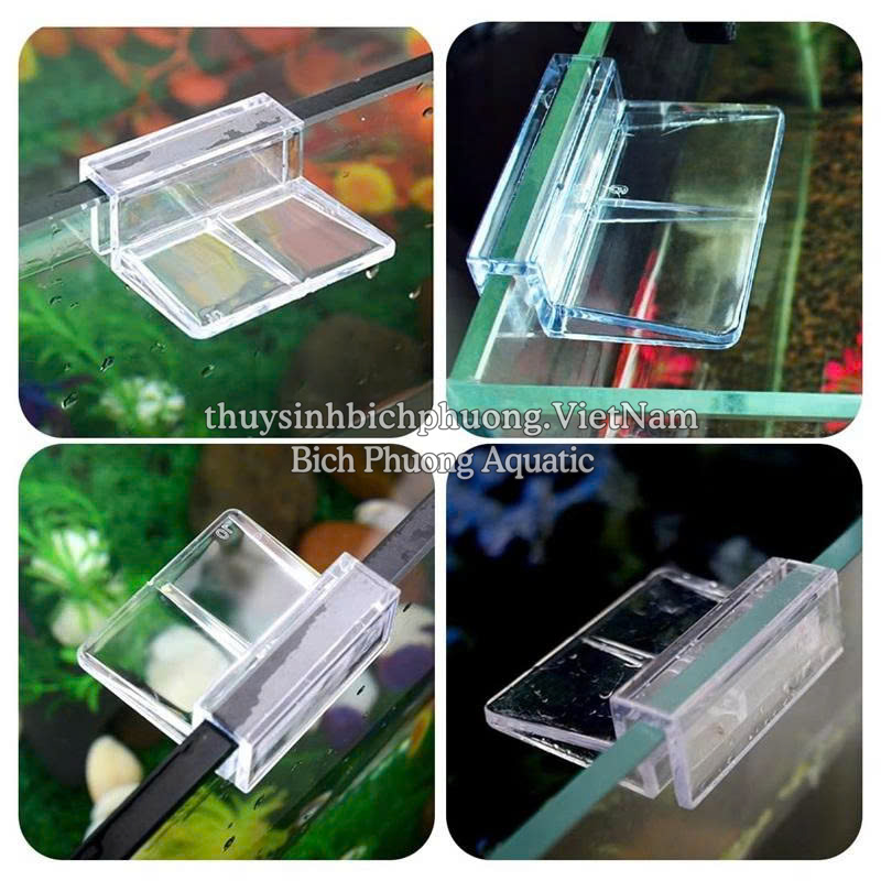 GIÁ ĐỠ MICA GẮN THÀNH HỒ KÍNH – ĐỠ TẤM NHỰA / LƯỚI ĐẬY HỒ CÁ