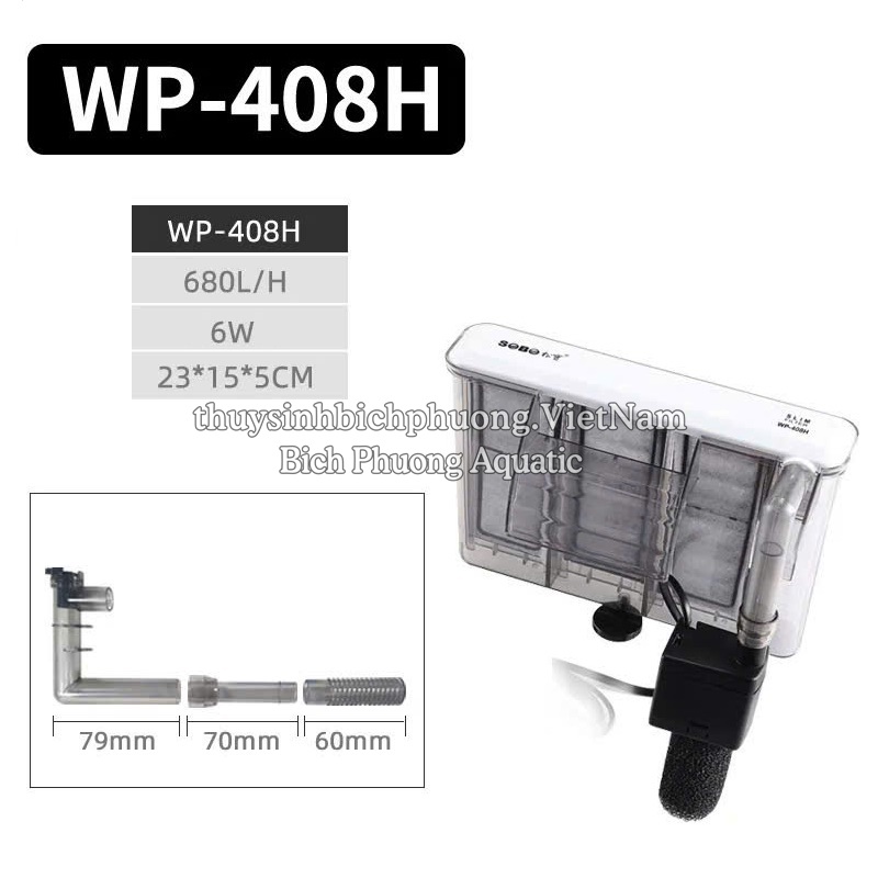 LỌC THÁC TREO SOBO WP-308H / 408H / 508H – LỌC SẠCH, CHẠY ÊM, TIẾT KIỆM