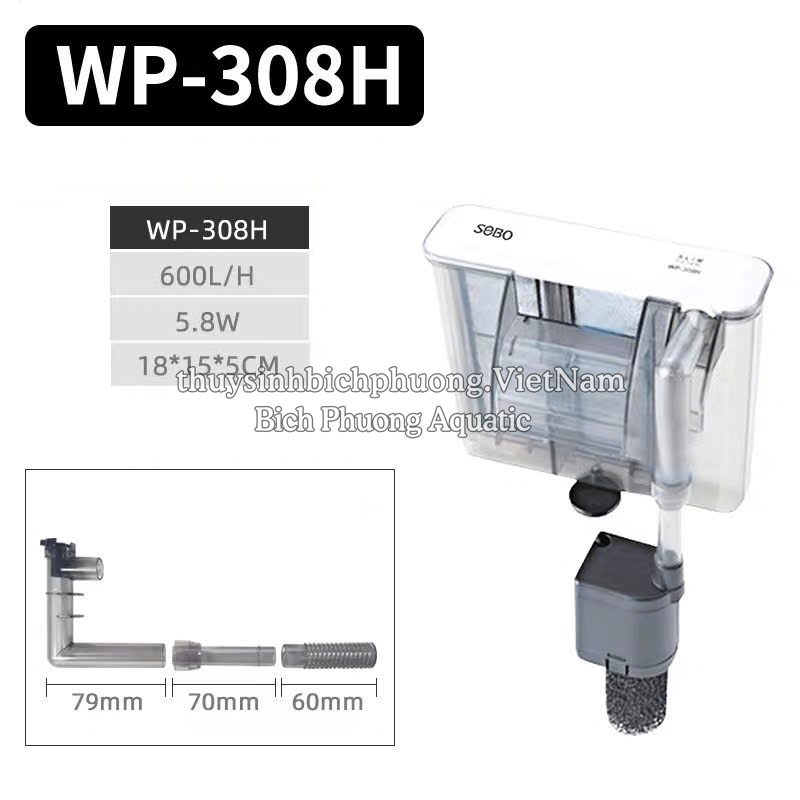 LỌC THÁC TREO SOBO WP-308H / 408H / 508H – LỌC SẠCH, CHẠY ÊM, TIẾT KIỆM