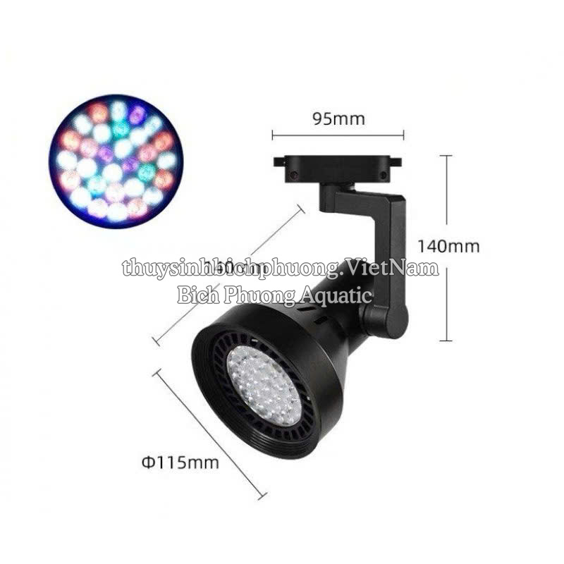 ĐÈN RỌI | ĐÈN LED RAY WEEK Y30 WRG, WRGB 30W DÙNG CHO HỒ CÁ THỦY SINH BÁN CẠN