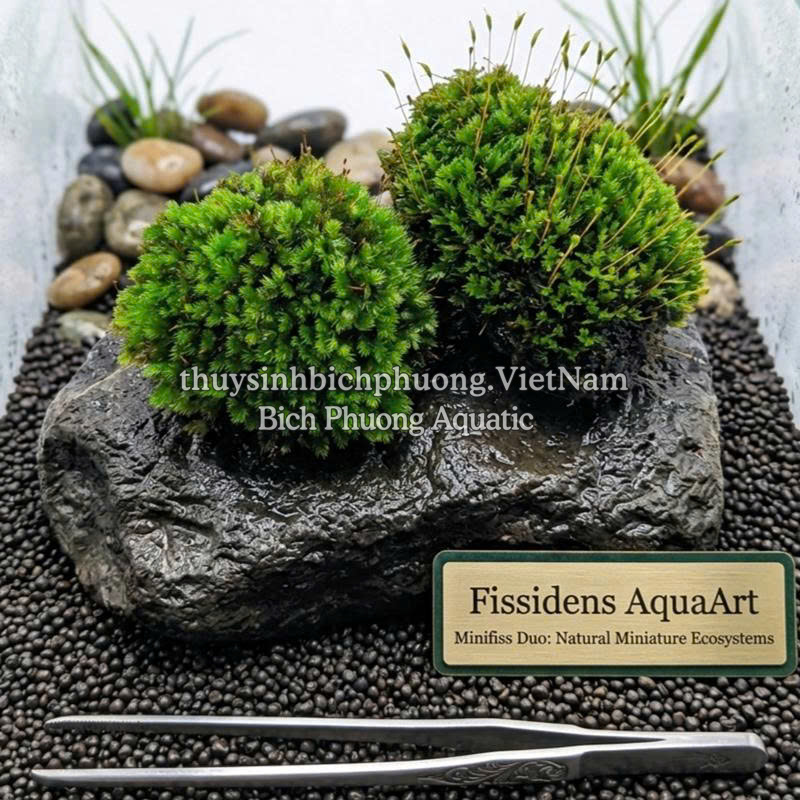 RÊU MINIFISS BÁM ĐÁ (BUỘC ĐÁ) - ĐIỂM TRANG TRÍ HỒ THỦY SINH CÁ CẢNH, TÉP CẢNH