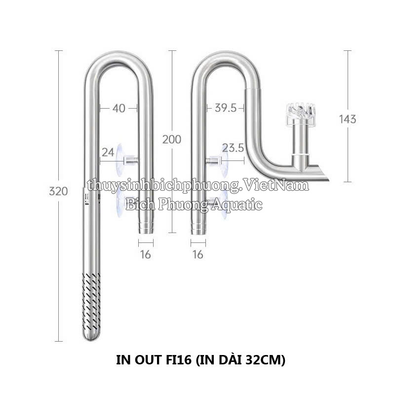 IN OUT INOX WEEK AQUA CÓ LỌC VÁNG FI12, FI16