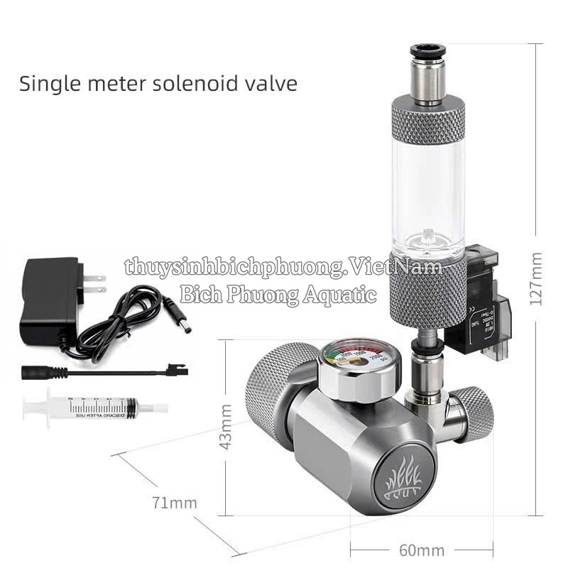 VAN ĐIỆN CO2 WEEK AQUA 1 ĐỒNG HỒ - SINGLE METER SOLENOID VALVE