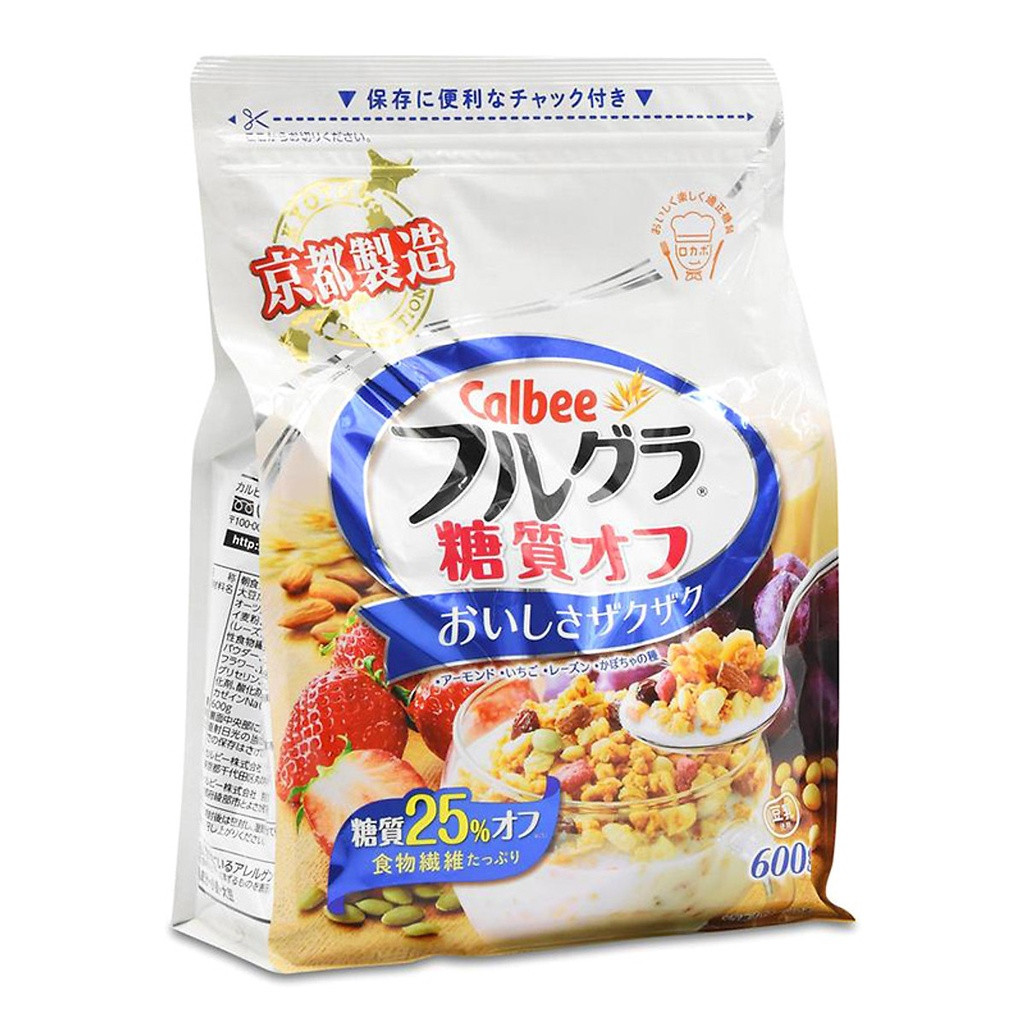 Ngũ cốc Calbee trắng giảm đường 600g - Nhật Bản