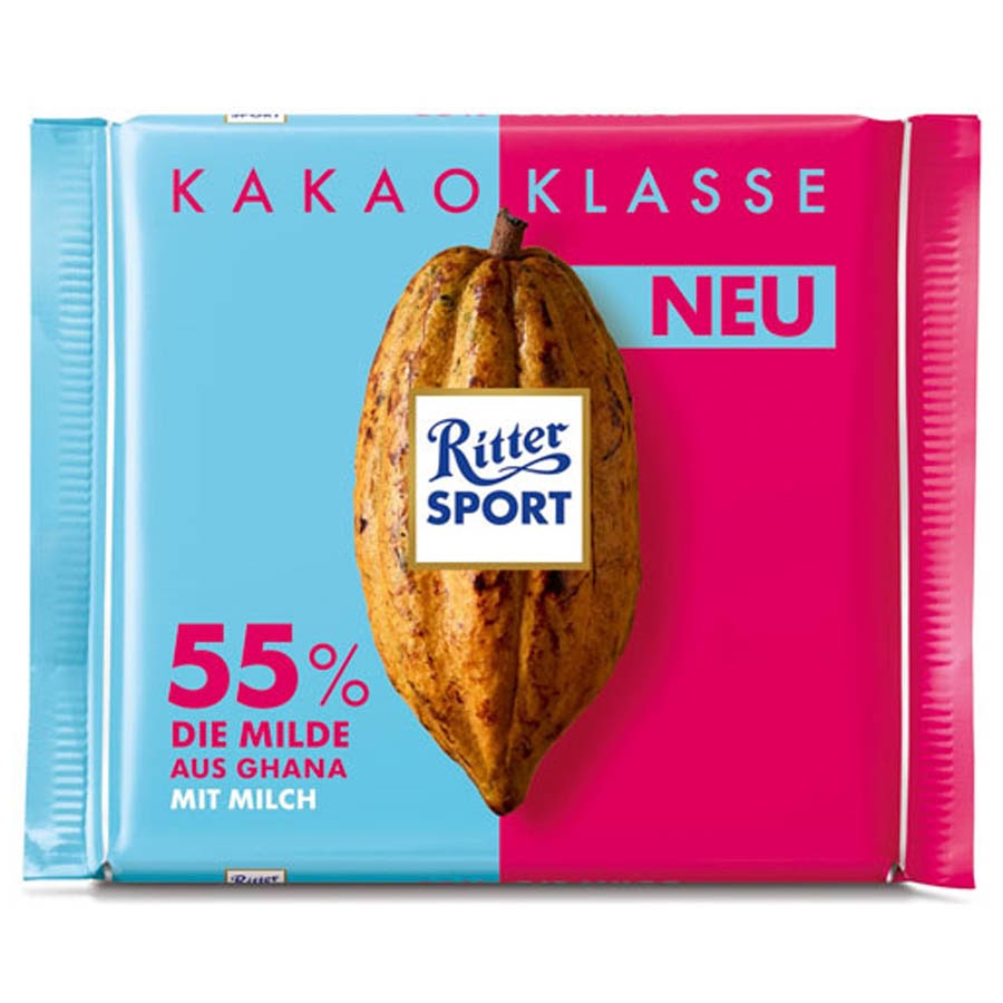 Socola sữa 55% cacao hiệu Ritter Sport 100g - Đức