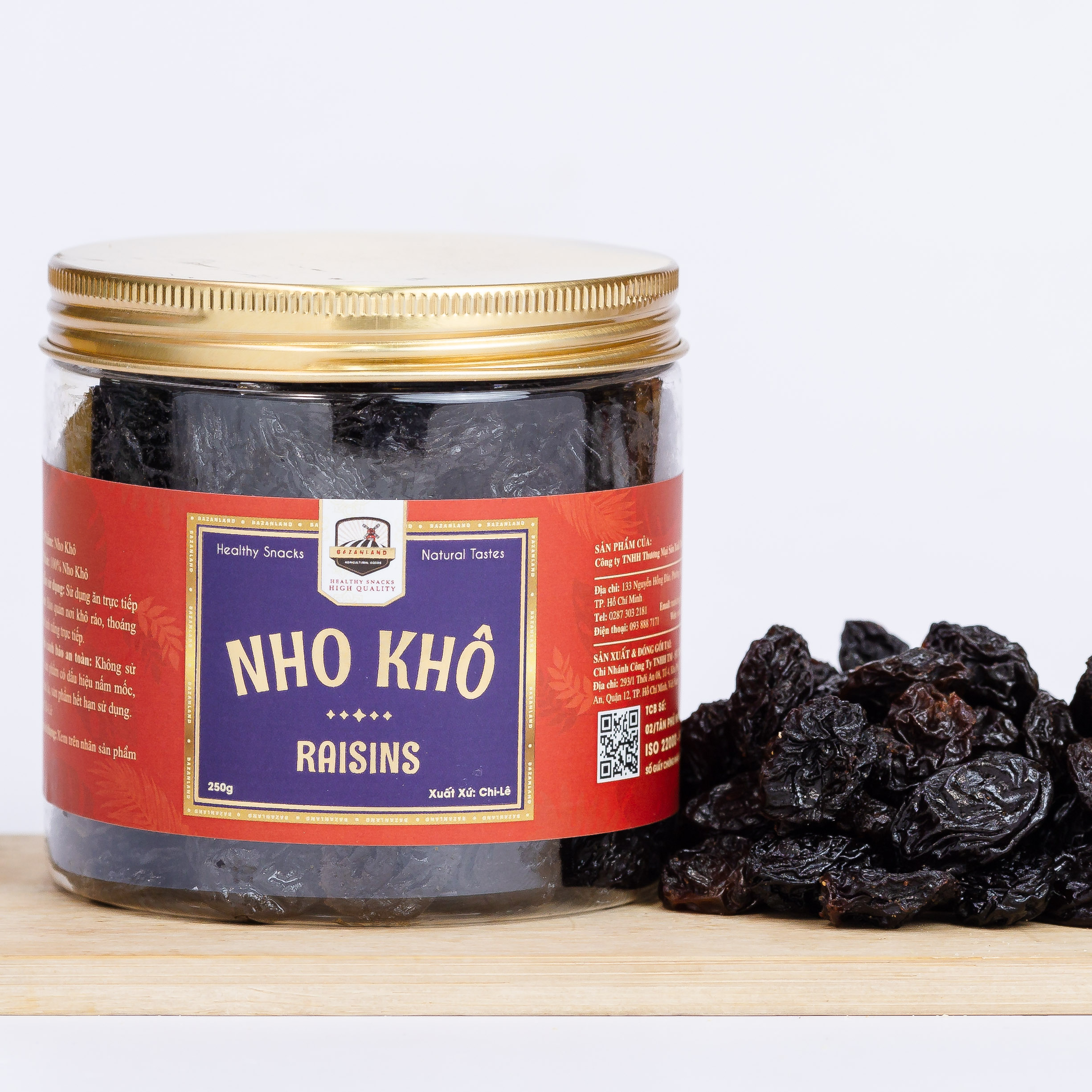 Nho khô Jumbo Chile BZL lon 250g
