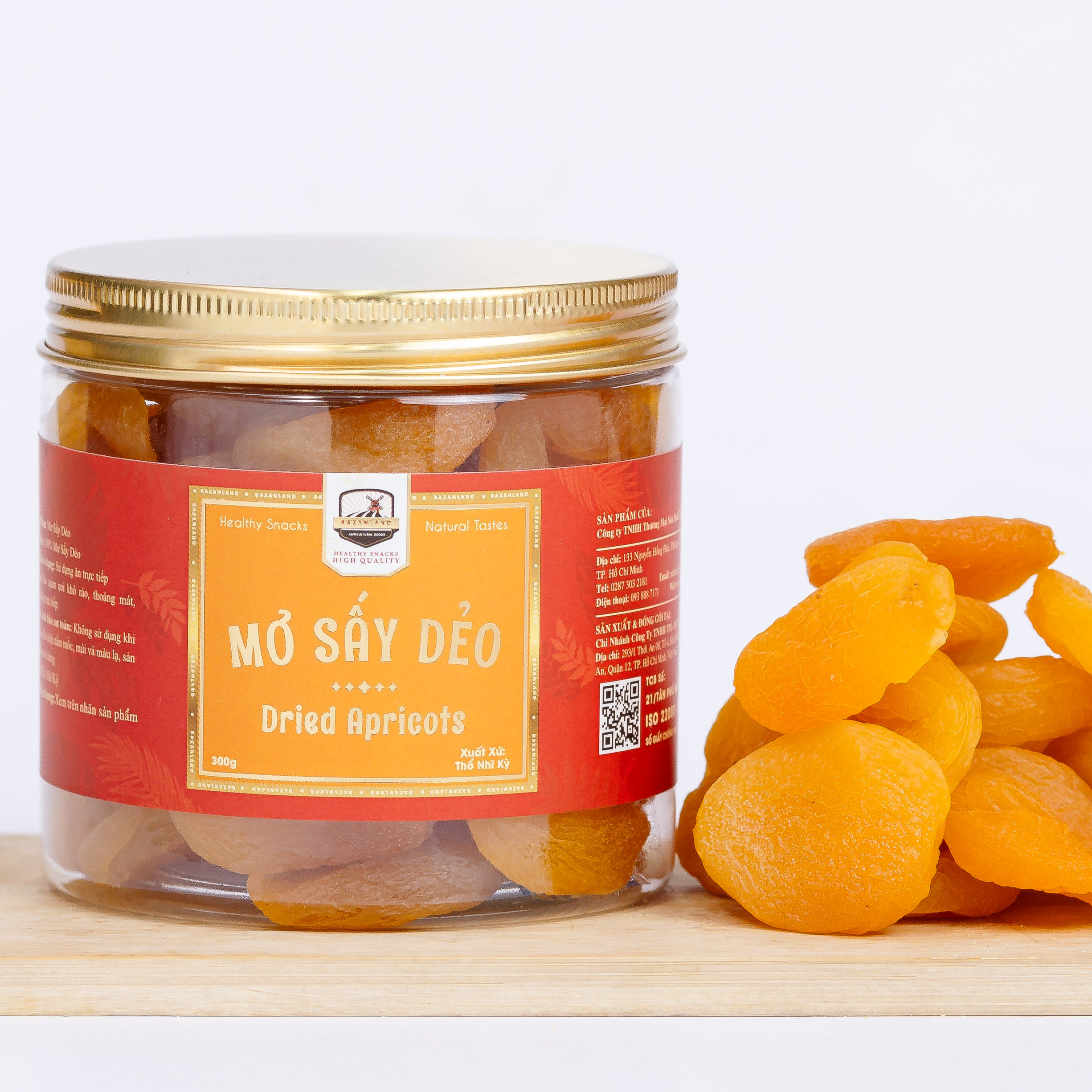 Mơ sấy dẻo Thổ Nhĩ Kỳ BZL lon 300g
