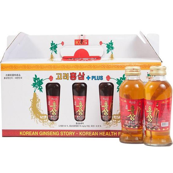Nước hồng sâm có củ KGS 1200ml (120ml x 10chai)