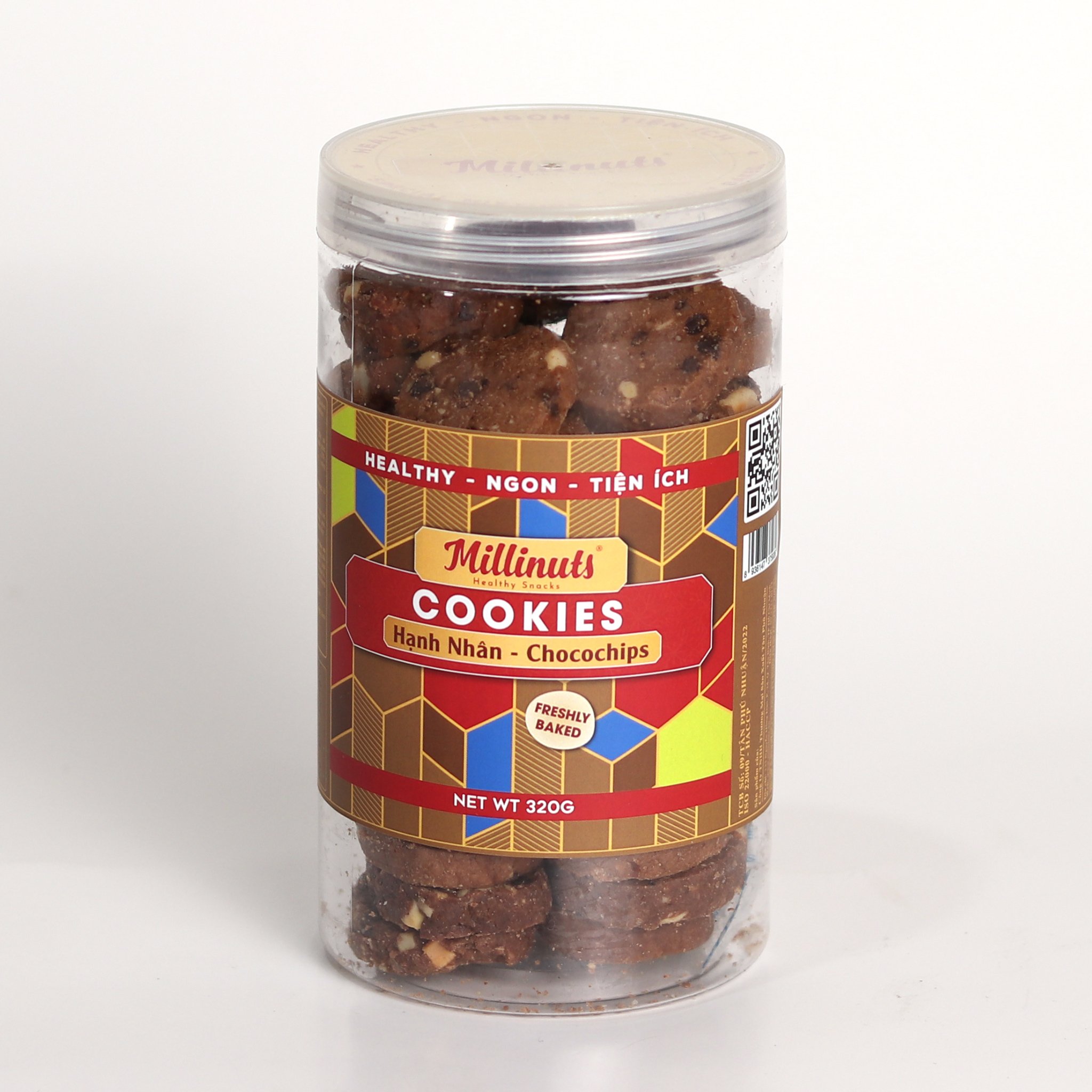 Millinuts - Cookies Hạnh Nhân - Chocochips 320g