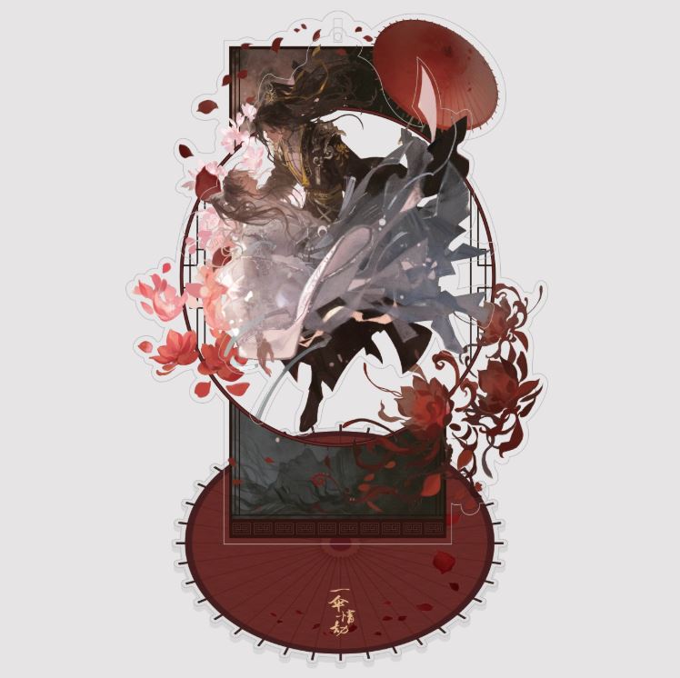 Standee Husky và sư tôn mèo trắng của hắn chính hãng Mẫu 37