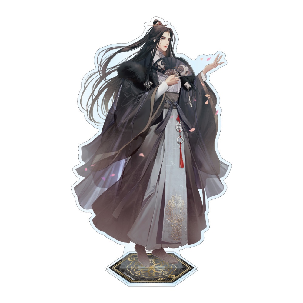 Standee đứng cầm quạt hontoku hàng triển lãm