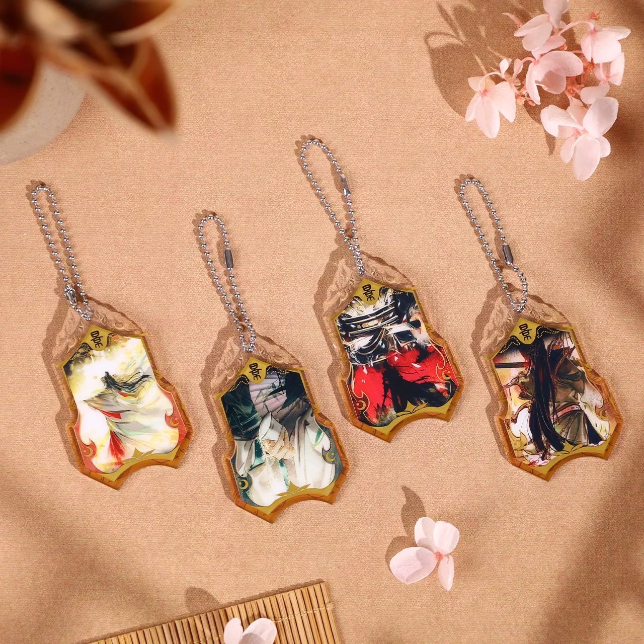 Móc khóa Thiên quan tứ phúc - Mẫu 3 (HÀNG CHÍNH HÃNG)