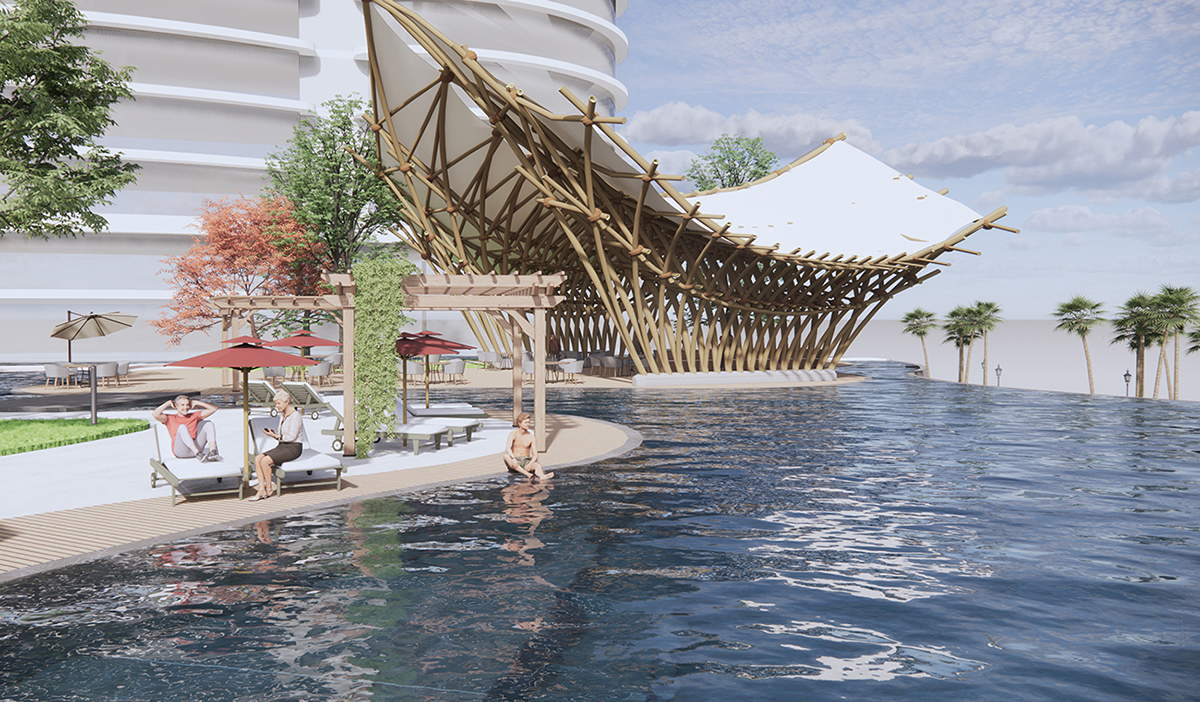 Thiết kế, quy hoạch bể bơi Grand Mercure Quang Binh