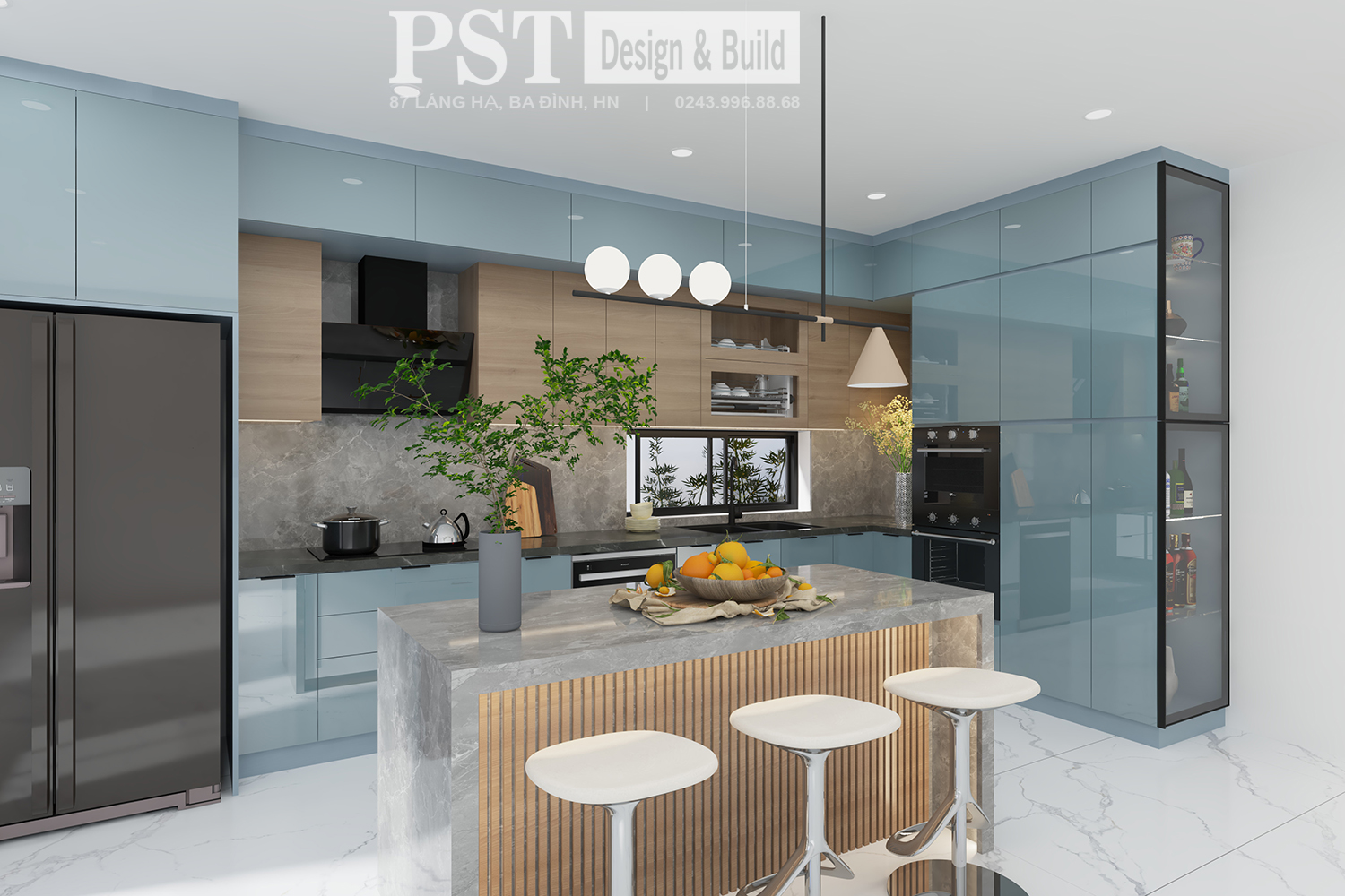 Mẫu tủ bếp Acrylic PST VIP 001