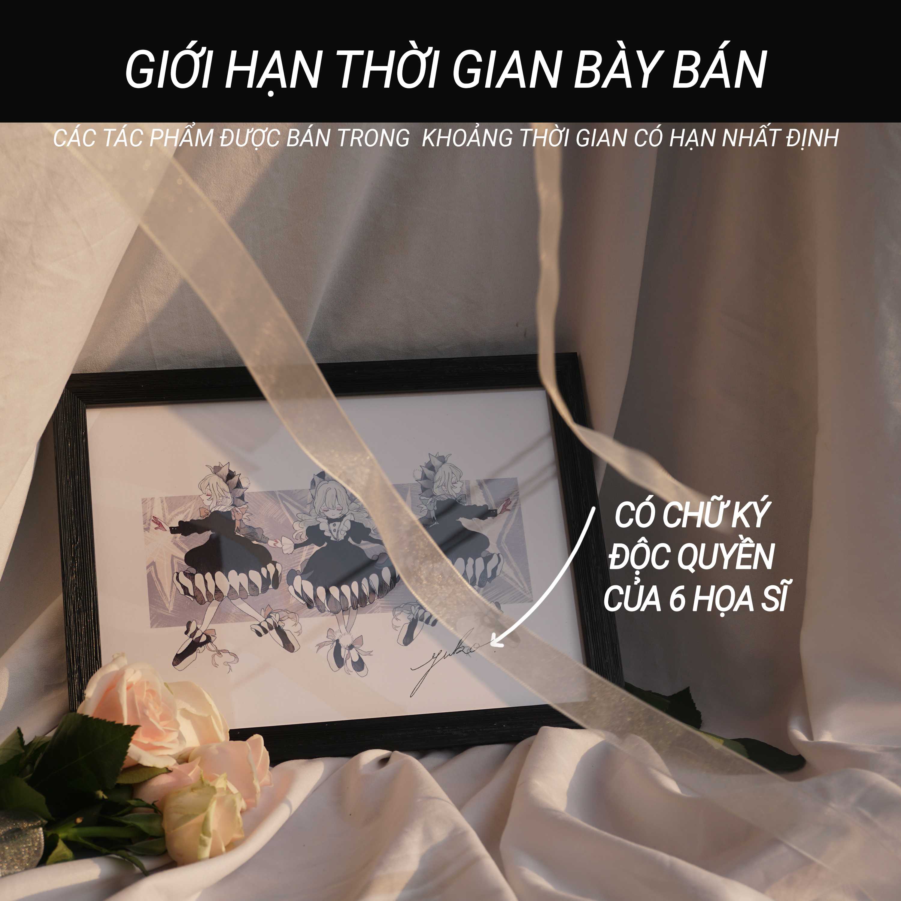 Tranh Queen Of White - Shiiro x Ong Mặt Bự