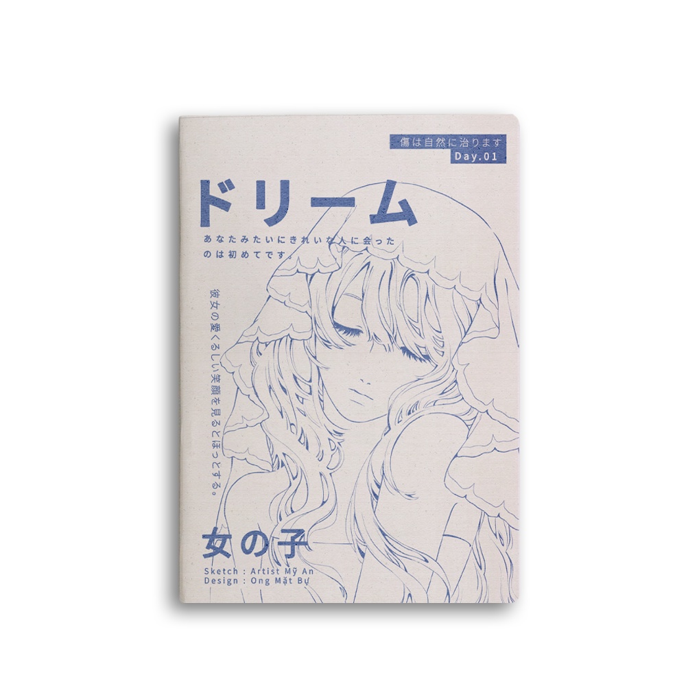 Vở ruột kẻ ngang 100 Gsm - Style Anime 80 Trang - Bìa KAMISAMA- Ong Mặt Bự