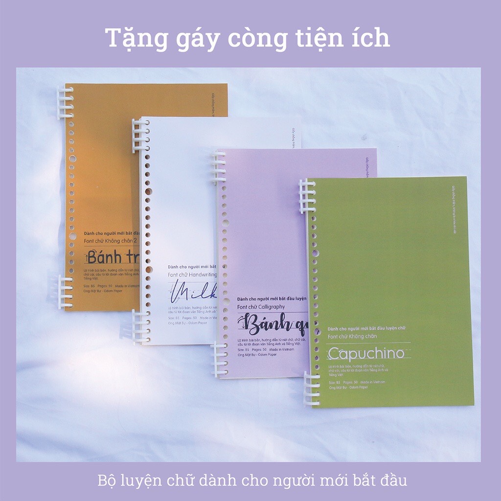 Template Luyện Chữ Handwriting 100gsm - B5 26 lỗ - Dành Cho Người Mới Luyện- K Kèm Gáy Còng