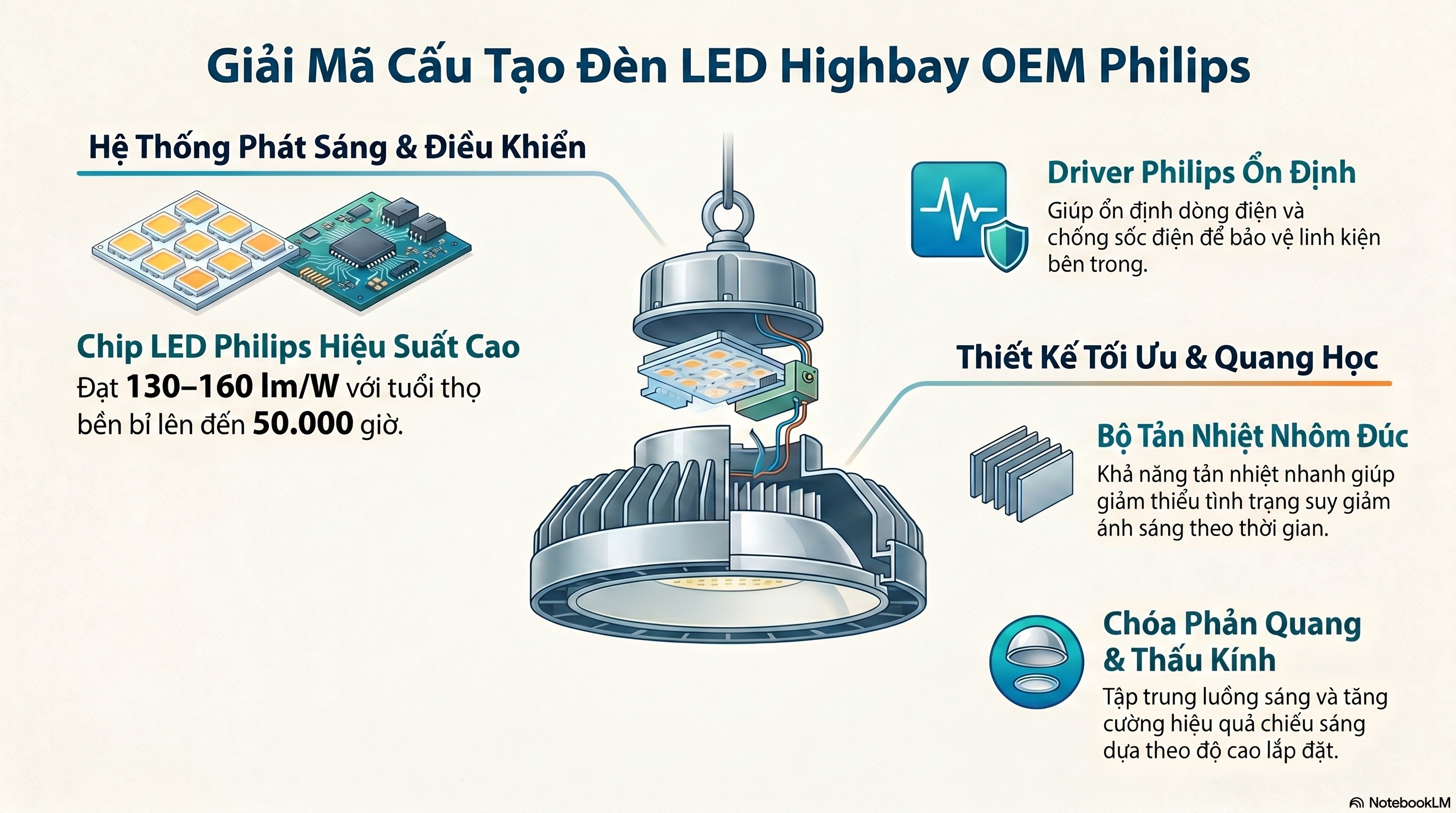 đèn LED Highbay OEM Philips