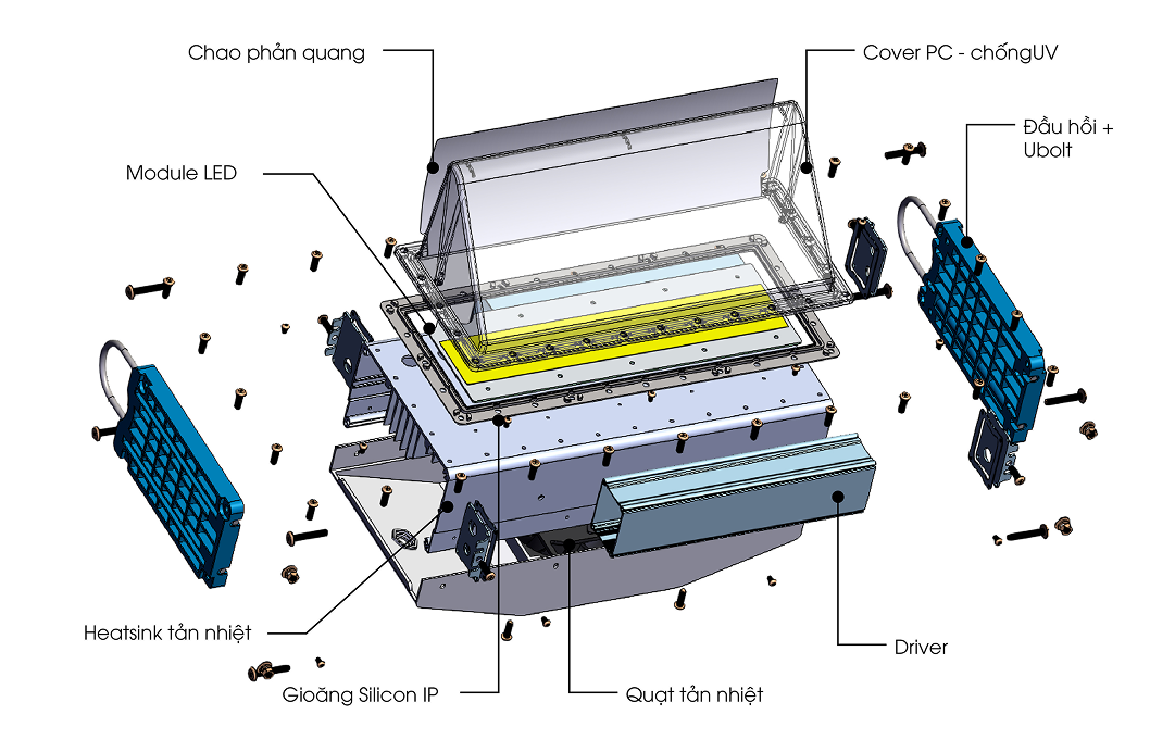 Đèn LED Đánh Cá DC09 700W Rạng Đông