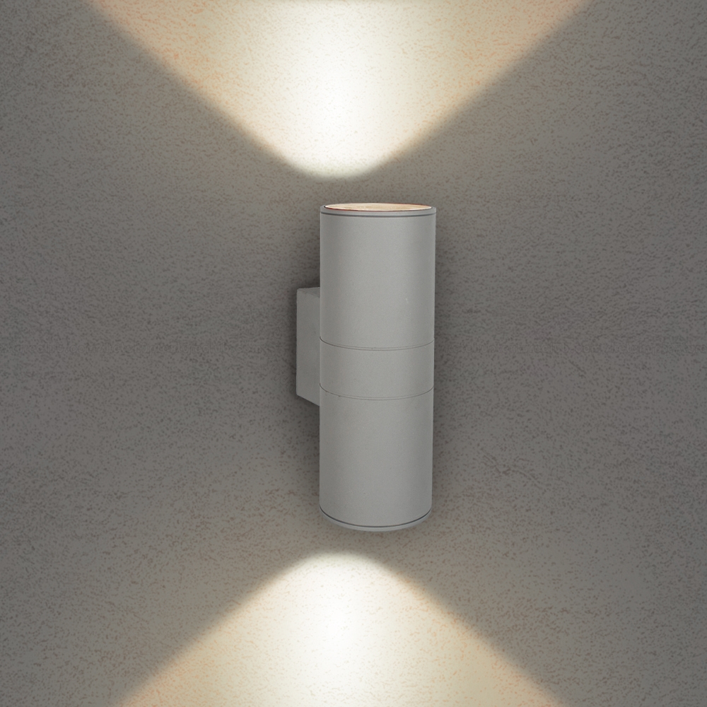 Đèn Led Gắn Tường Ngoài Trời 2 Đầu IP65 KINGLED 12w*2 Vỏ Xám