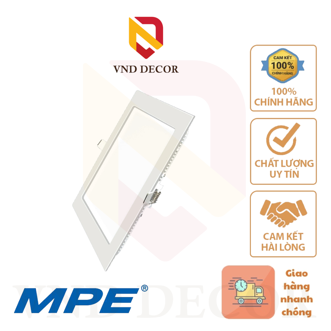 Đèn Led Âm Trần Panel Vuông MPE 9W