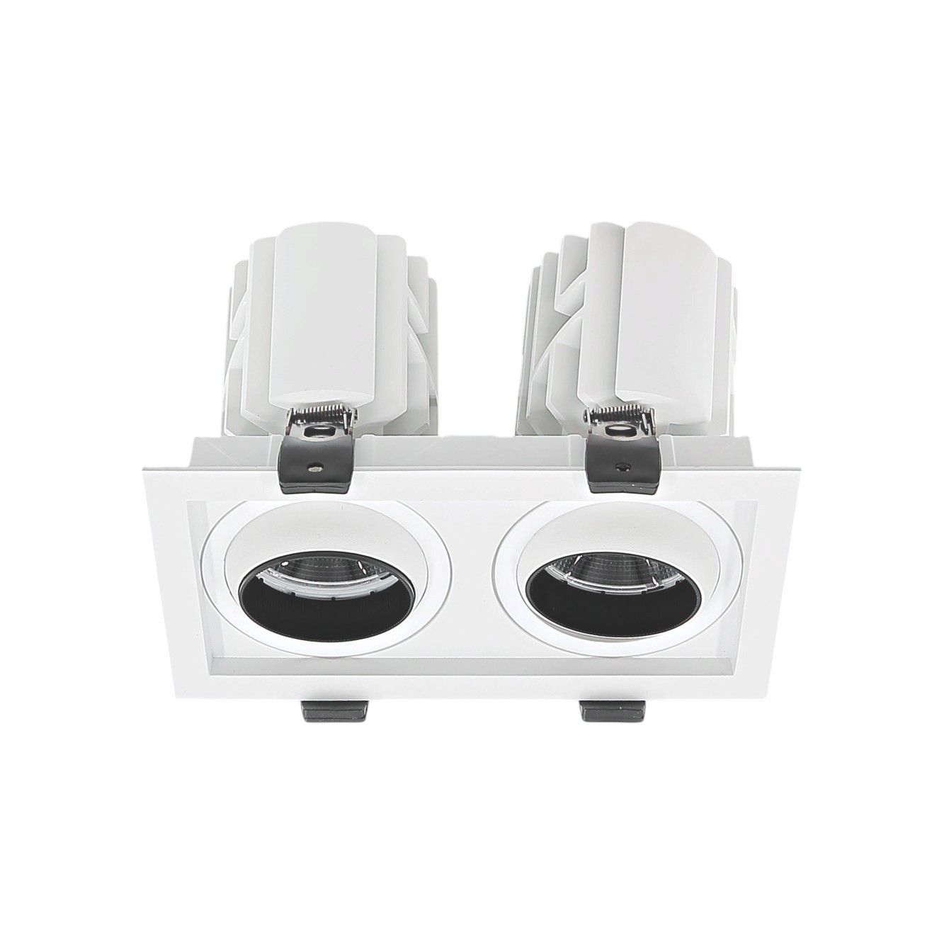 Đèn LED Âm Trần Đôi 40W Chỉnh Góc Anfaco AFC 755/2-20Wx2
